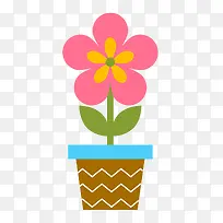 手绘卡通盆栽花朵-空若网 手绘卡通盆栽花朵-空若网