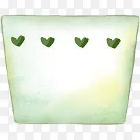 手绘绿色爱心盆栽植物-空若网 手绘绿色爱心盆栽植物-空若网