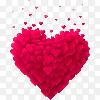 粉色爱心设计组合造型-空若网 粉色爱心设计组合造型-空若网