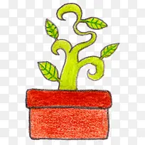 可爱儿童画盆栽-空若网 可爱儿童画盆栽-空若网