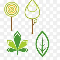 卡通树叶-空若网 卡通树叶-空若网