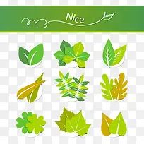 手绘植物绿叶-空若网 手绘植物绿叶-空若网