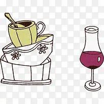 卡通餐具素材-空若网 卡通餐具素材-空若网