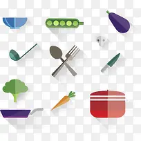 矢量手绘餐具-空若网 矢量手绘餐具-空若网