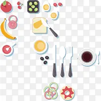 矢量手绘餐具-空若网 矢量手绘餐具-空若网