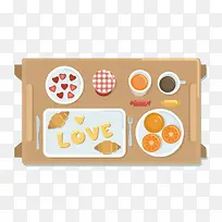 托板上的餐盘餐具-空若网 托板上的餐盘餐具-空若网