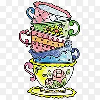 堆叠的杯子-空若网 堆叠的杯子-空若网