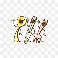 手绘儿童餐具图形-空若网 手绘儿童餐具图形-空若网