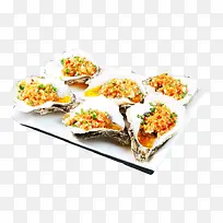 白碟子里的烤生蚝图片素材-空若网 白碟子里的烤生蚝图片素材-空若网