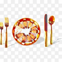 西餐刀叉食物盘子-空若网 西餐刀叉食物盘子-空若网