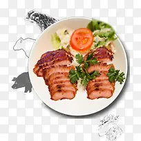 手绘西餐美食餐点-空若网 手绘西餐美食餐点-空若网