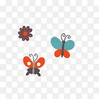 蝴蝶卡通矢量素材-空若网 蝴蝶卡通矢量素材-空若网
