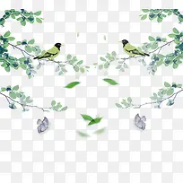 手绘树枝树叶装饰-空若网 手绘树枝树叶装饰-空若网