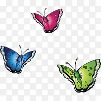 彩色手绘蝴蝶-空若网 彩色手绘蝴蝶-空若网