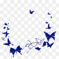 矢量蝴蝶边框-空若网 矢量蝴蝶边框-空若网