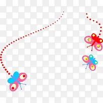 卡通手绘彩色蝴蝶-空若网 卡通手绘彩色蝴蝶-空若网