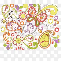 彩色蝴蝶印花-空若网 彩色蝴蝶印花-空若网