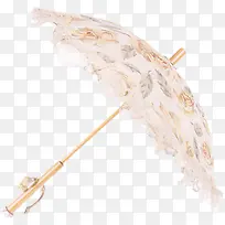 白色花纸伞png素材-空若网 白色花纸伞png素材-空若网