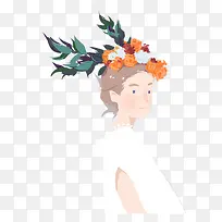 插画女孩-空若网 插画女孩-空若网