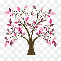 彩色手绘树-空若网 彩色手绘树-空若网