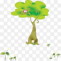 树木卡通背景素材-空若网 树木卡通背景素材-空若网