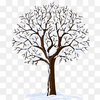下雪树木矢量图-空若网 下雪树木矢量图-空若网