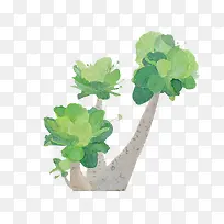 手绘水彩树木图案-空若网 手绘水彩树木图案-空若网