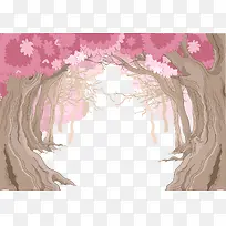 矢量卡通树木素材-空若网 矢量卡通树木素材-空若网