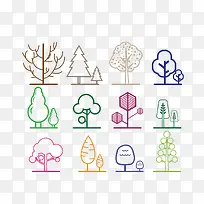 矢量手绘树-空若网 矢量手绘树-空若网