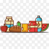 矢量手绘卡通食物-空若网 矢量手绘卡通食物-空若网