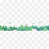 卡通手绘绿色小草树叶-空若网 卡通手绘绿色小草树叶-空若网