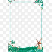 春季草边框创意设计-空若网 春季草边框创意设计-空若网