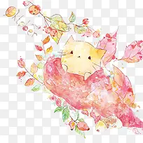 ˮ��Сè������Ҷ-������