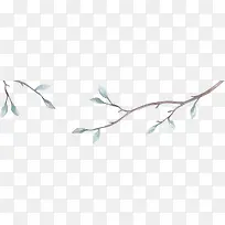 水彩新春树枝嫩芽-空若网 水彩新春树枝嫩芽-空若网