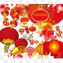 红色灯笼矢量素材-空若网 红色灯笼矢量素材-空若网