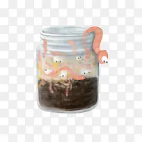 水彩蚯蚓-空若网 水彩蚯蚓-空若网