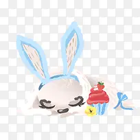 卡通可爱小动物装饰动物头像兔子-空若网 卡通可爱小动物装饰动物头像兔子-空若网