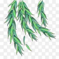绿色手绘卡通叶子-空若网 绿色手绘卡通叶子-空若网