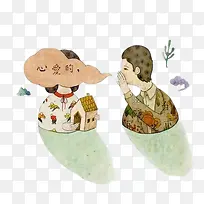 创意插画-情话-空若网 创意插画-情话-空若网