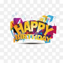 节日元素 生日快乐 英文字母-空若网 节日元素 生日快乐 英文字母-空若网