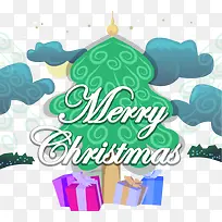 圣诞节圣诞树礼物png矢量素材-空若网 圣诞节圣诞树礼物png矢量素材-空若网