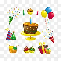 矢量生日素材-空若网 矢量生日素材-空若网