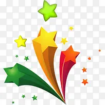 彩色卡通惊喜五角星-空若网 彩色卡通惊喜五角星-空若网