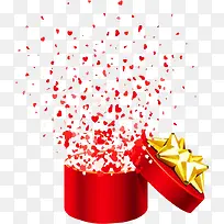 红色卡通礼盒惊喜爱心-空若网 红色卡通礼盒惊喜爱心-空若网