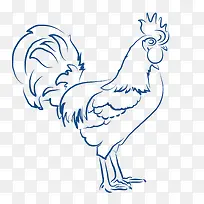 手绘公鸡-空若网 手绘公鸡-空若网