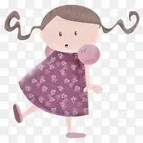 卡通小女孩动画剪纸-空若网 卡通小女孩动画剪纸-空若网