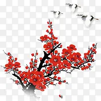 红色的梅花-空若网 红色的梅花-空若网