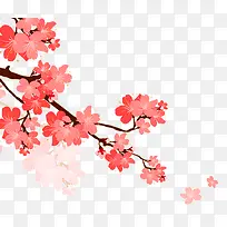 手绘卡通红色梅花装饰-空若网 手绘卡通红色梅花装饰-空若网