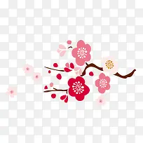 卡通梅花树枝装饰图案-空若网 卡通梅花树枝装饰图案-空若网