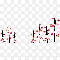 梅花春节背景PNG矢量素材-空若网 梅花春节背景PNG矢量素材-空若网